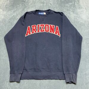 VTG Arizona Wildcats Sweatshirt Mens Medium Black Big Cotton Gear Football NCAA